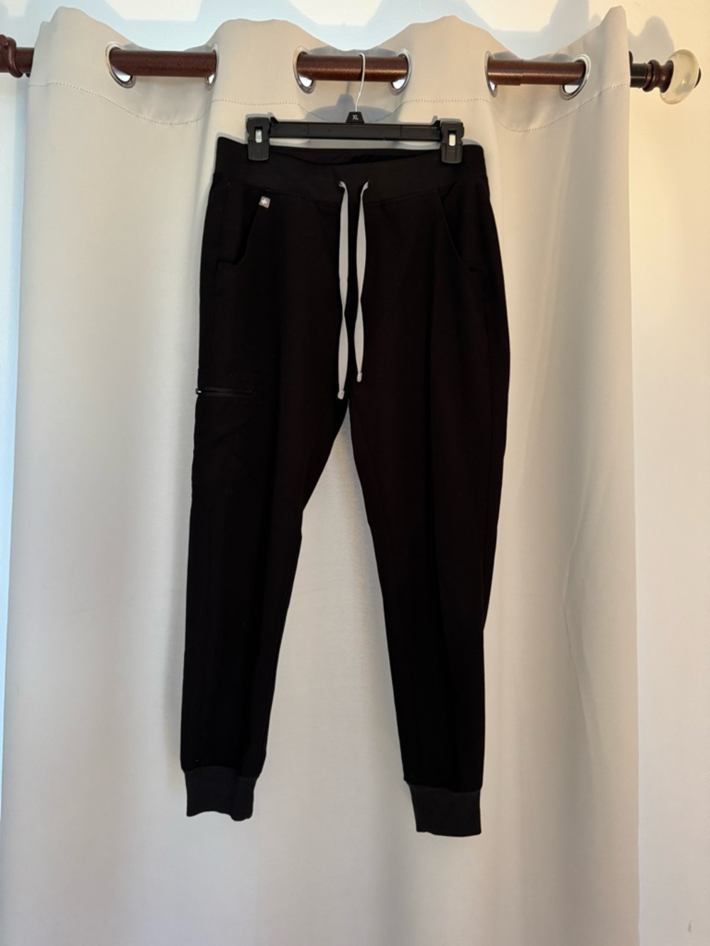 Figs Black Women's Jogger Pants with Gray Drawstring